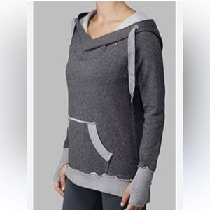Lululemon Effortless Hoodie Vintage Sweatshirt 2 tone Gray Y2K Athleisure Comfy